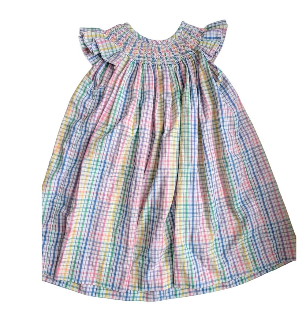 The Beaufort Bonnet Company TBBC Sandy Smocked Dress Sz 5 5T